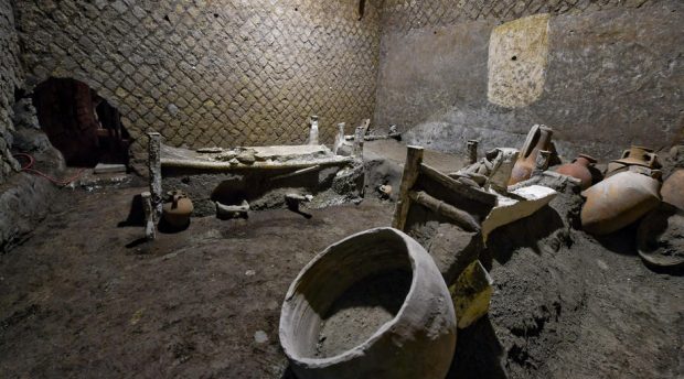 O „cameră a sclavilor” a fost descoperită pe șantierul arheologic din Pompei