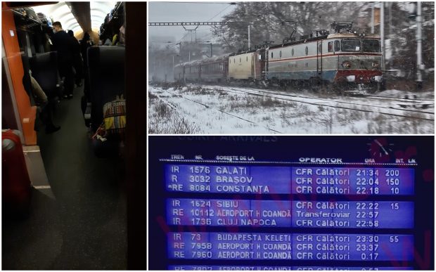 Trenul Galați-București, blocat peste 4 ore în câmp. „Se oprește căldura și afară e temperatură cu minus”