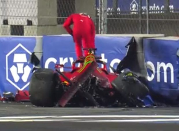 VIDEO. Charles Leclerc, pilotul echipei Ferrari, a distrus monopostul în timpul antrenamentelor din Arabia Saudită