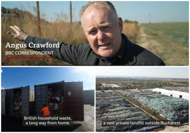 „Se câștigă milioane de pe urma acestor deșeuri”. BBC, pe drumul gunoiului adus ilegal din Marea Britanie în România