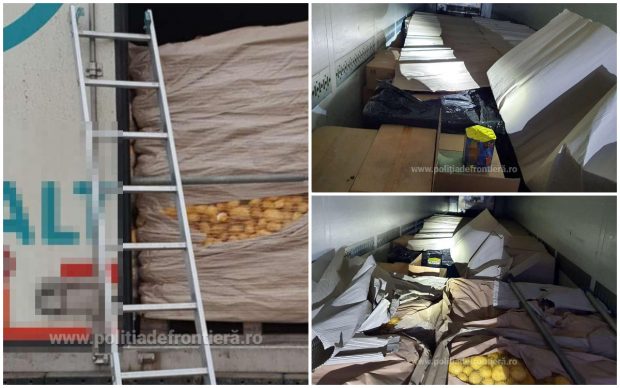15 tone de artificii și petarde ascunse de un șofer român în camionul în care spunea că are cartofi