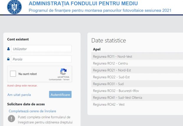 Înscrierile la Casa Verde Fotovoltaice, suspendate din cauza unor probleme tehnice. Dosarele depuse, anulate