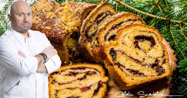 Rețeta de cozonac a lui Chef Cătălin Scărlătescu. Ce ingredient secret folosește