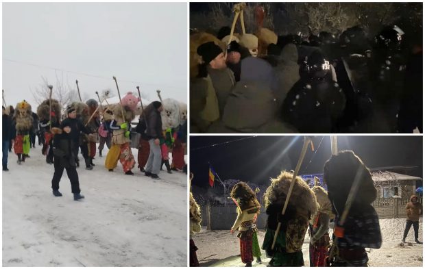 VIDEO | Tradiționala bătaie de la Ruginoasa, oprită cu jandarmii și poliția: „Lasă-i, bă, ghioaga!”