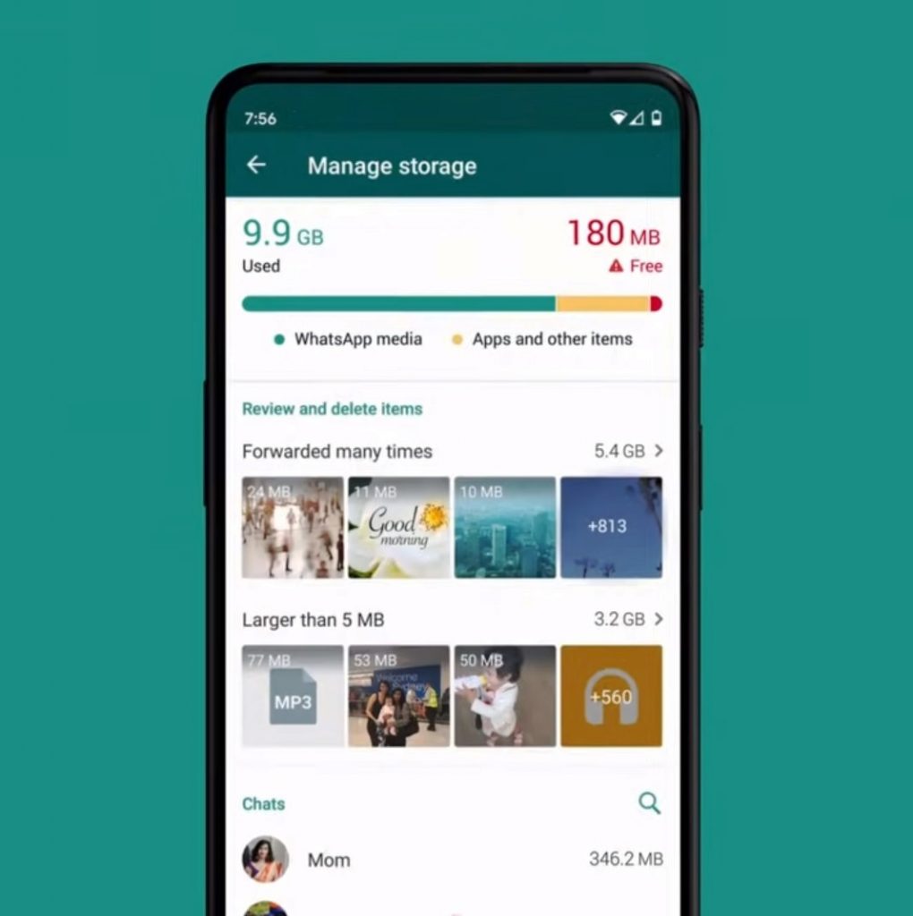 Spațiu de stocare ai liber pe WhatsApp