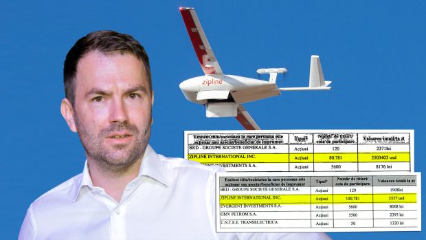 Cătălin Drulă a încasat anul trecut peste 500.000 de euro pe acțiuni la compania de drone la care a lucrat. A ajuns milionar în euro din investiții
