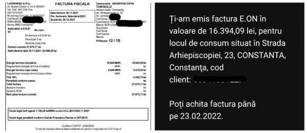 Arhiepiscopia Tomisului, facturi de peste 52.000 de lei la utilități: „No comment”
