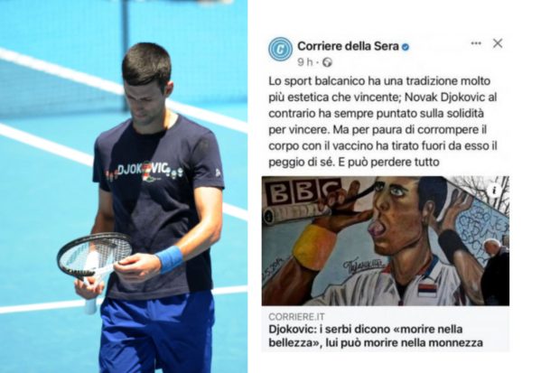 „Djokovic poate să moară în mizerie”. Presa sârbă denunță un derapaj din cotidianul italian Corriere della Serra
