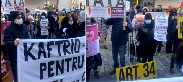 Protest în fața Ministerului Sănătății. Oamenii cer accesul la tratamente vitale