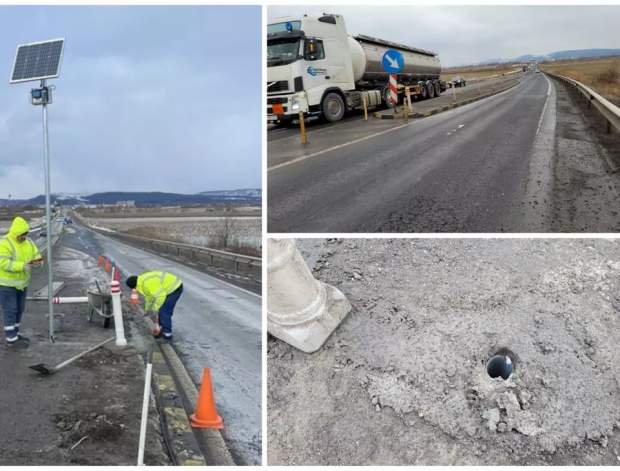 Panourile solare furate de pe DN1, între Brașov și Sibiu, găsite de polițiști. Un bărbat a fost reținut