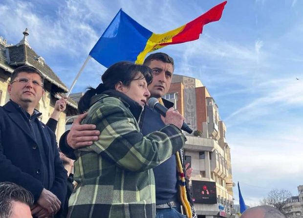 George Simion, atac la ministrul energiei, la protestul AUR de la Craiova: „Locul lui e la pușcărie”