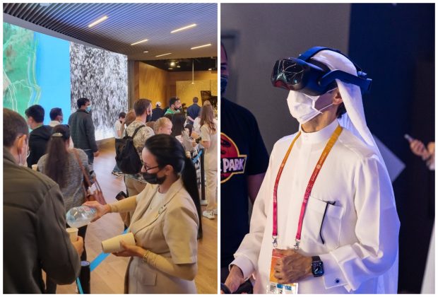 România își întâmpină vizitatorii la Expo 2020 Dubai cu apă minerală îmbuteliată. Statele vecine au construit roboți și călătorii virtuale
