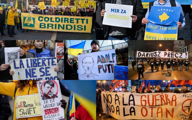IMAGINI. Din București până în Sydney, mii de oameni protestează față de războiul din Ucraina: „Stop Putin!”
