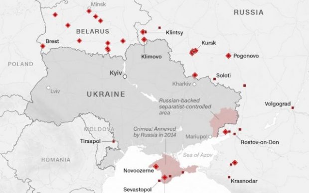 CNN: Ucraina, înconjurată de trupele ruse din trei părți. Harta punctelor strategice din care ar putea fi declanșată o invazie