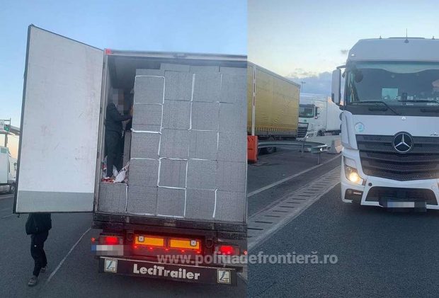 Doi șoferi români de TIR prinși cu câte 37 de migranți în camion, în aceeași zi, unul la Nădlac, unul în Ungaria