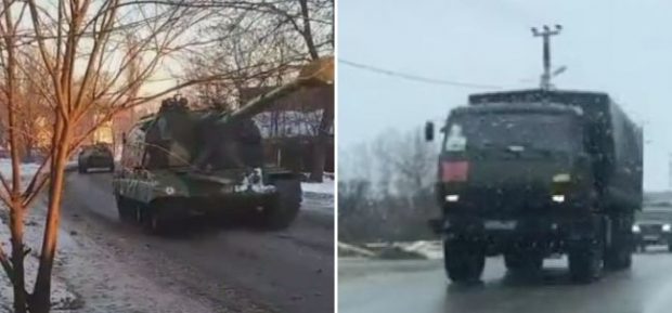 Rusia continuă să mute trupe și rachete spre granița cu Ucraina, potrivit imaginilor de pe rețelele sociale