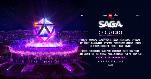 SAGA Festival anunță noi artiști în line-up: DJ Snake, Ofenbach și Tiësto vin pe 3, 4 și 5 iunie la Național Arena, în București