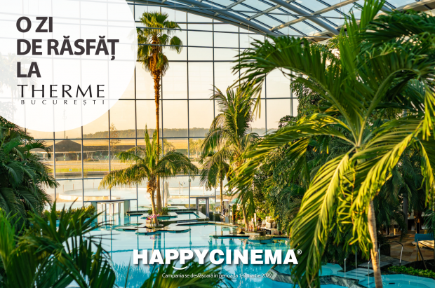 Între 1 și 8 martie, sărbătorește primăvara la Happy Cinema și poți câștiga o zi de răsfăț la Therme