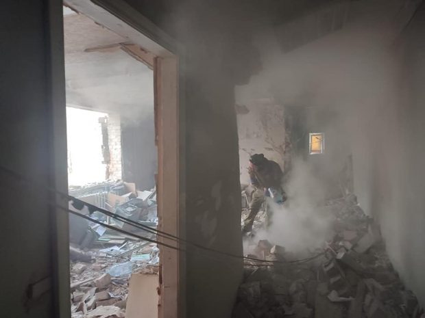 Imagini din Avdiika, oraș strategic de lângă Donețk, după bombardament. Sunt cel puțin 2 morți