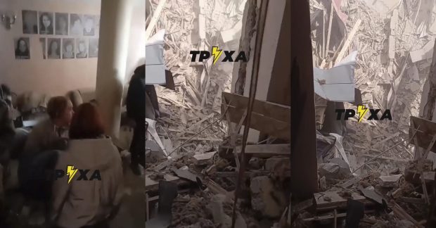 Primele imagini din interiorul teatrului din Mariupol, surprinse la scurt timp după bombardament