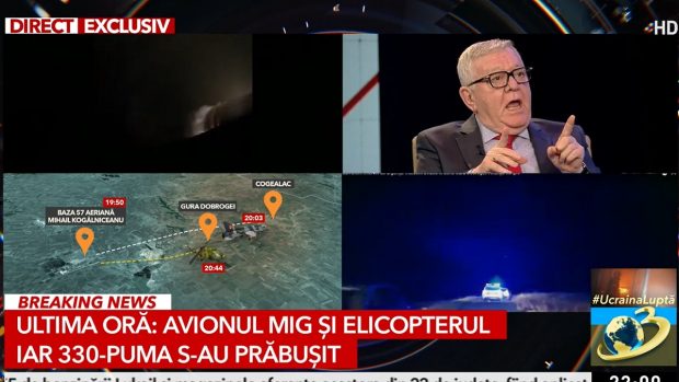 „SINTEZA EXTRATEREȘTRILOR”. În emisiunea lui Mihai Gâdea, un fost ministru al apărării a spus că MIG-ul și Puma poate au fost doborâte de „un impuls electromagnetic” trimis de ruși