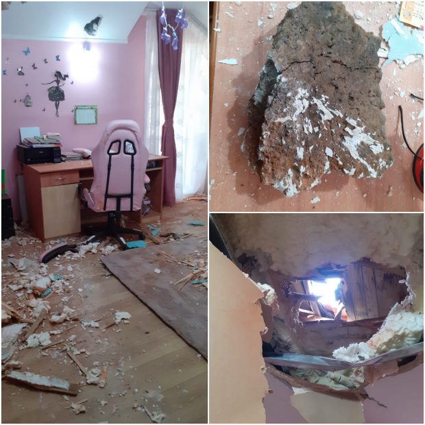Incidentul bizar din Hunedoara, elucidat. Cum a ajuns un bolovan de 50 de kilograme peste casa unei familii