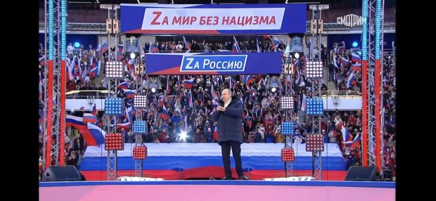 Vladimir Putin, pe scenă la un concert grandios în Moscova, care sărbătorește 8 ani de la anexarea Crimeei: „De mult n-am fost așa uniți”