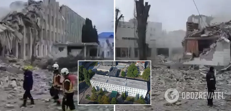 VIDEO | Atac aerian la Jîtomîr. Din clădirea unui liceu a mai rămas doar jumătate