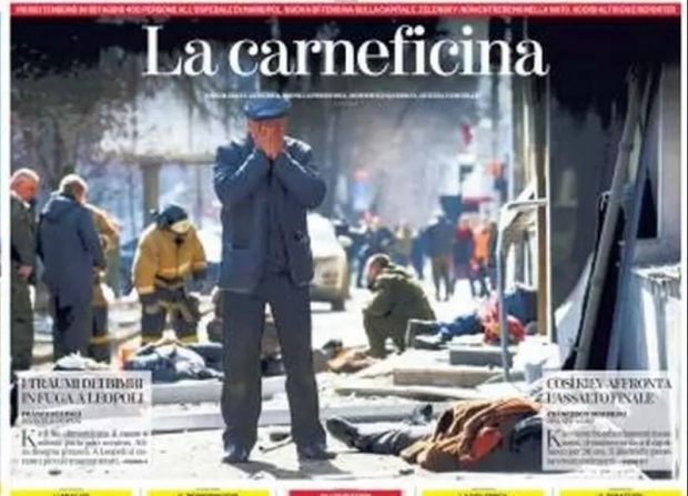 Un ziar italian a pus pe prima pagină civili atacați de o rachetă. Ce rachetă era?