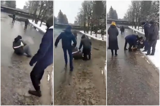VIDEO | Soldați ruși, acuzați că au tras asupra oamenilor care protestau, în Novopskov. „Toată lumea să părăsească zona acum”