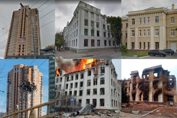 Două săptămâni de război neprovocat: cum arată clădirile-simbol din Ucraina, înainte și după ce au fost bombardate de ruși