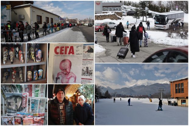 REPORTAJ. Viața în stațiunea de schi Bansko din Bulgaria, locul unde refugiații ucraineni se intersectează cu turiștii ruși, repatriați de urgență spre Moscova
