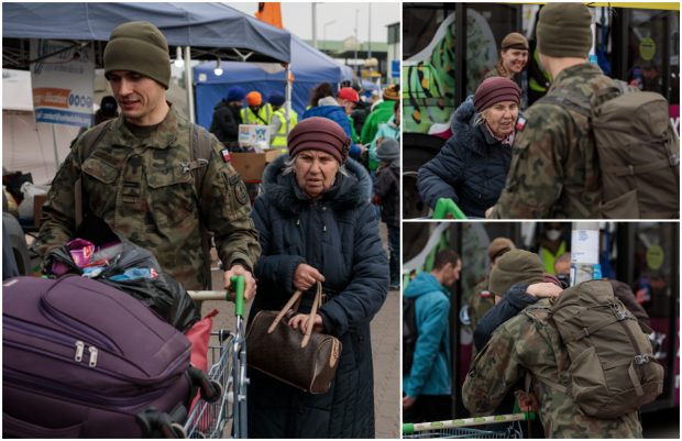 30.000 de oameni, un stadion plin, continuă să vină în fiecare zi în Polonia din Ucraina. Imagini transmise de echipa Libertatea