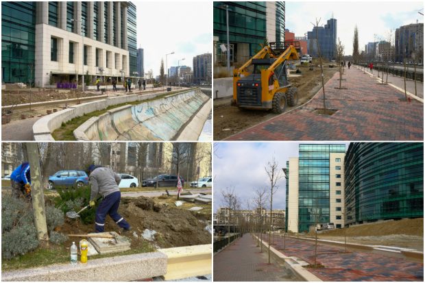 Promenada de la Biblioteca Națională și Ministerul Culturii, locul unde au murit doi muncitori, e aproape de redeschidere