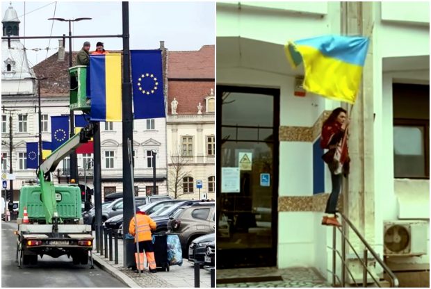 Când poate fi pus steagul unei alte țări pe o instituție din România? Opoziția față de arborarea drapelului Ucrainei – „o exaltare de extremă dreapta”