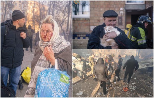 VIDEO | Sânge, moarte și deznădejde, imaginile atacului rus cu rachetă asupra unui bloc din Kiev