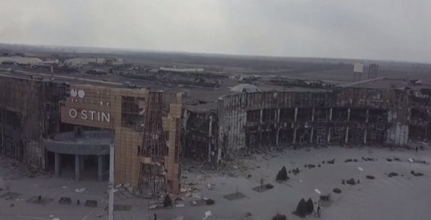 Imaginile dezastrului din orașul Mariupol, surprinse cu drona. „90% din clădiri au fost bombardate”