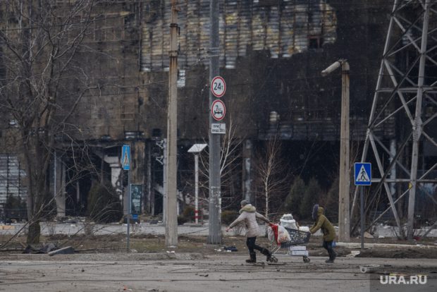 Presa din Rusia publică pentru prima oară imagini cu Mariupolul devastat, dar spune că e vina „naționaliștilor ucraineni”