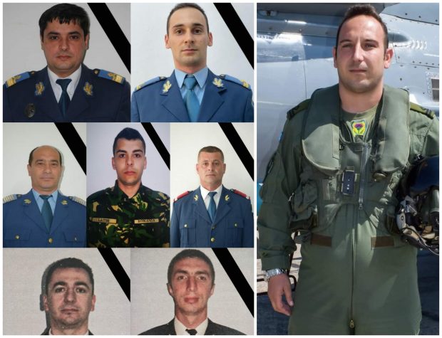 Cei opt militari care au murit în accidentele aviatice din judeţul Constanţa, înaintaţi în grad, post-mortem