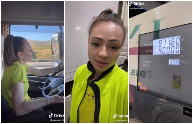 Paula, șoferița de TIR cu 100.000 de urmăritori pe TikTok, nu mai face curse, după ce a plătit 871 € pe 400 de litri de motorină