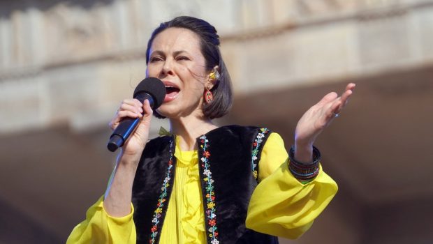 Soția edilului din Kievului, pe scenă, la un concert caritabil pentru victimele războiului, la Berlin
