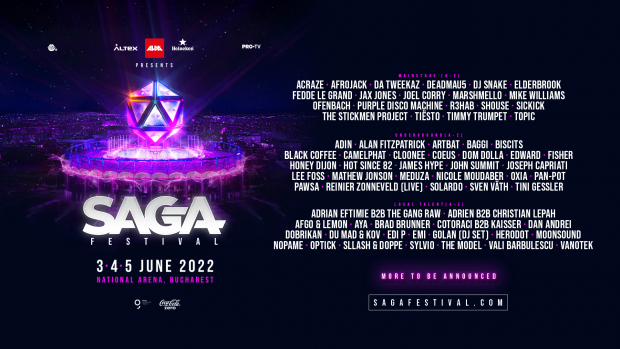 SAGA Festival anunță cel de-al treilea val de artiști Deadmau5, R3hab, Fedde Le Grand și Joseph Capriati, care vin pe 3, 4 și 5 iunie la București