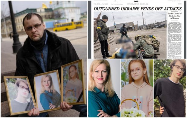 Un ucrainean și-a recunoscut fiica, fiul și soția uciși în stradă de soldații ruși, în fotografia explicită publicată de New York Times