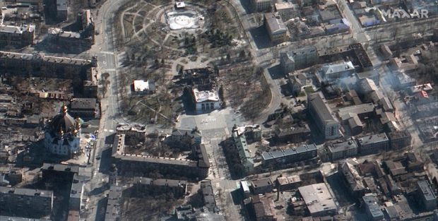 O nouă imagine din satelit arată dezastrul provocat de atacul asupra teatrului din Mariupol