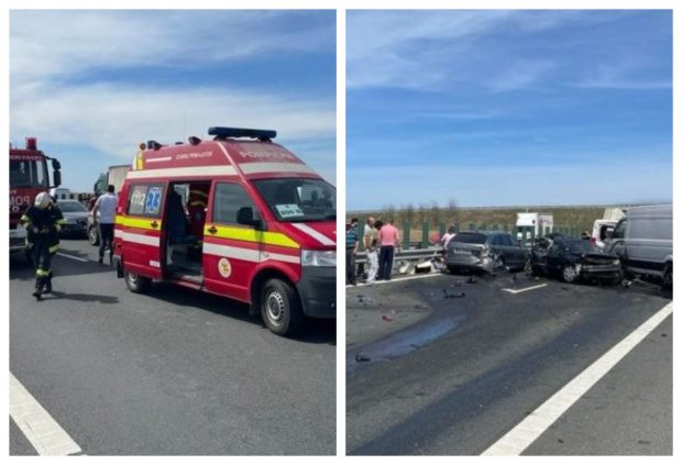 Trei persoane, între care și un copil, au murit într-un accident în lanț pe autostrada A1