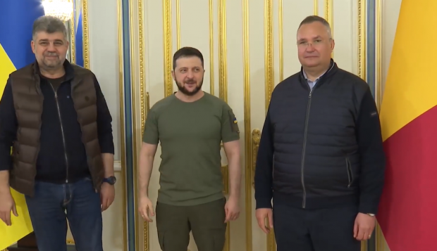 Ciucă și Ciolacu, vizită în Ucraina. Ce a postat Volodimir Zelenski pe Facebook, după întâlnirea cu oficialii români