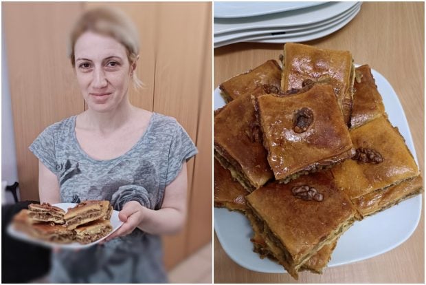 15 tăvi cu „tort” armenesc, gestul de recunoștință pentru români de Paști al Marinei, fugită din calea războiului: „În clipa în care am intrat în România, ni s-au dat de toate”