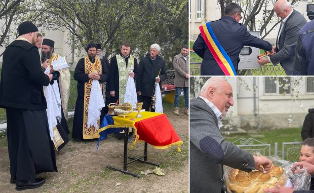 Contor de gaz inaugurat cu sobor de preoți, cu pâine și sare și cu panglică tăiată. Liderul PNL Botoșani: „Astăzi s-a scris #ISTORIE”