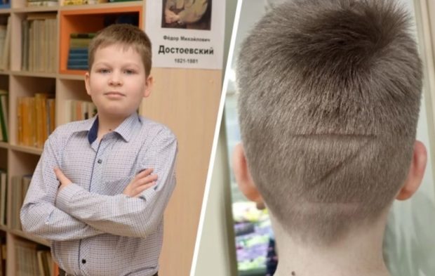 O mamă din Rusia i-a făcut băiatului ei o tunsoare în forma literei Z, simbolul ofensivei lui Putin în Ucraina