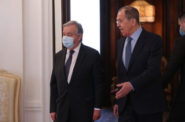 Șeful ONU, către Serghei Lavrov: Trebuie să punem capăt războiului